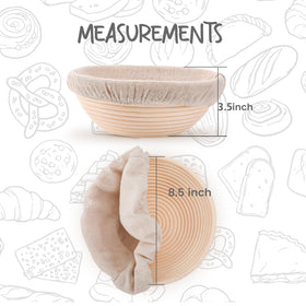 DOYOLLA bread proofing basket liners 2pc for easy cleanup and reuse.