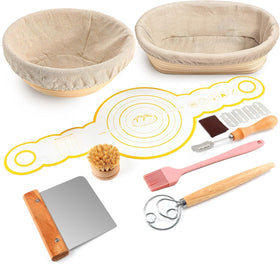 DOYOLLA bread proofing basket oval 10in ready for artisanal dough proofing and shaping
