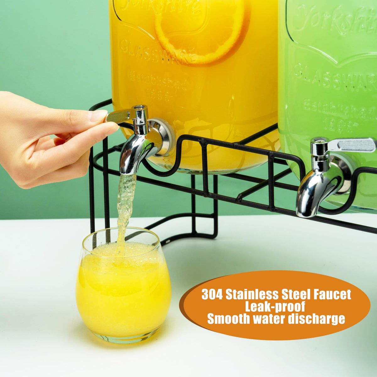 DQAXP 2-pack beverage dispenser setup ideal for crowd-friendly stations.