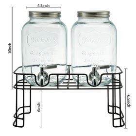 DQAXP glass dispenser ideal for lemonade and sun tea celebrations.