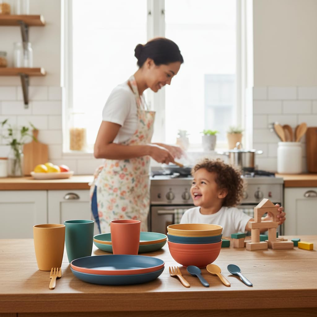DQELFA eco-friendly dinnerware makes everyday meals more sustainable.