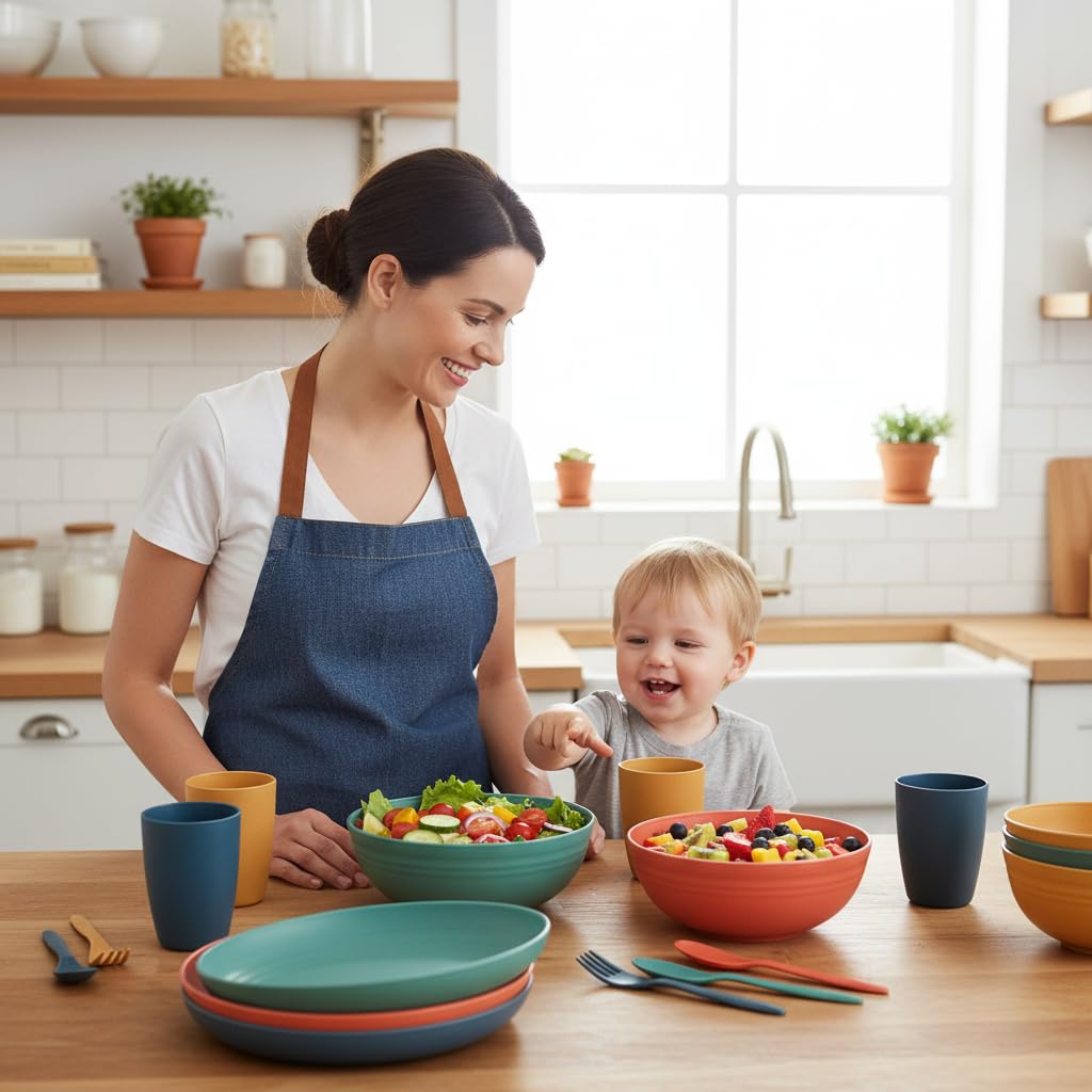 DQELFA yellow bowl helps with portion-friendly dining and learning routines.