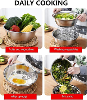 DqsWko colander-mixing-bowl-stackable offers compact storage and versatile use.