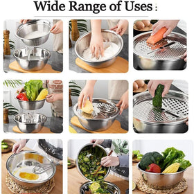 DqsWko stainless-basin-with-grater shows effortless prep and versatile grating.