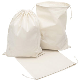 DR travel-ready muslin bags for packing and daily organization