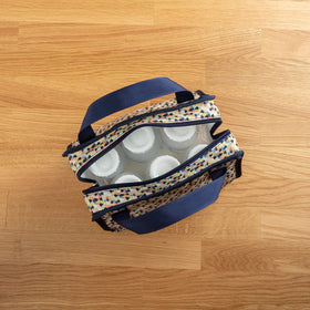 Bag folded flat for compact freezer storage