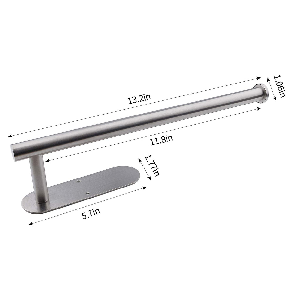 DR CATCH paper towel roll holder keeps rolls aligned and ready.