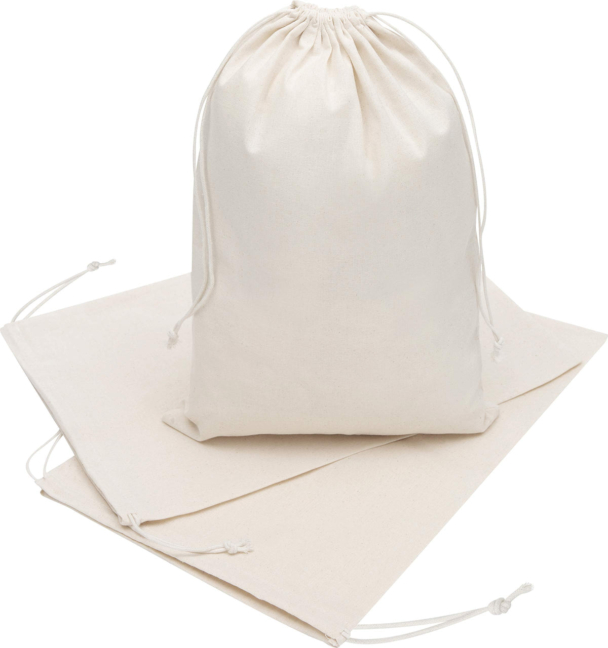 DR muslin bag doubles as a lightweight travel pouch for essentials.