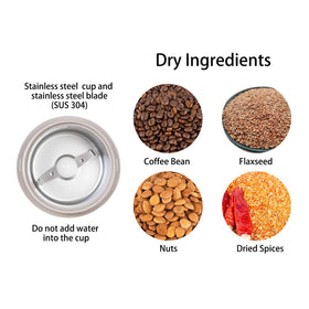 DR MILLS DM-7441W blade-and-cup stainless steel design for durability and easy cleaning.