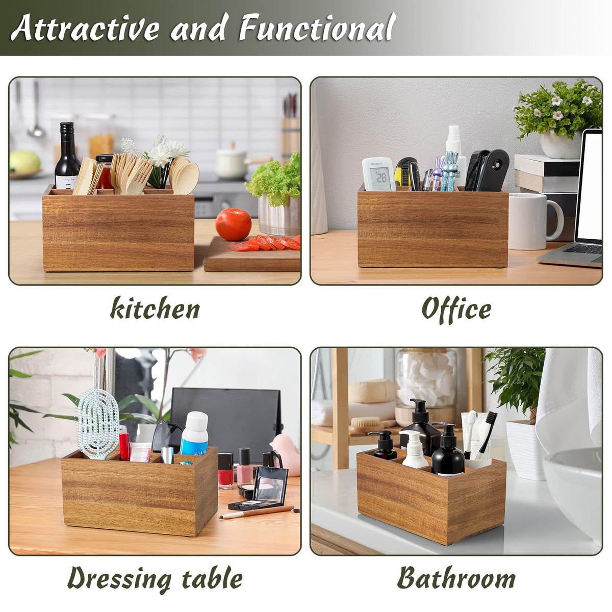 DRASTAR Countertop multiuse organizer for remotes, pens, and office supplies.