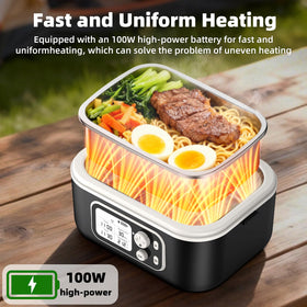 Drafin 100W heating provides fast, even warmth for meals.