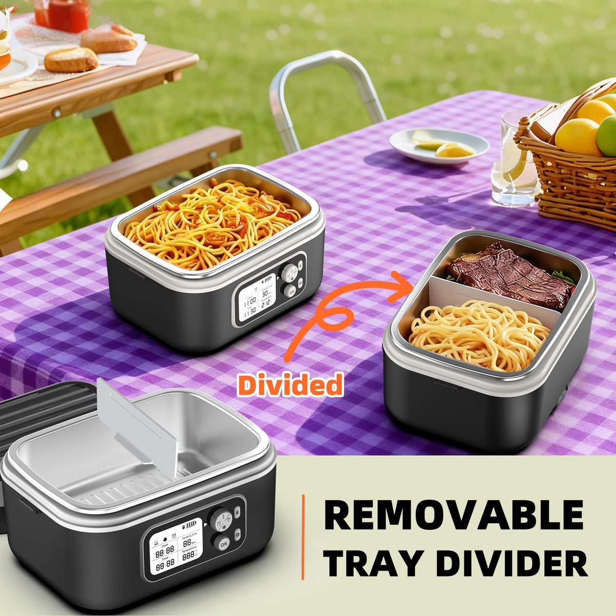 Drafin adjustable temperature and time suit different foods.