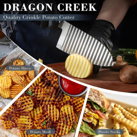 Dragon Creek Crinkle Cutter ergonomic handle for comfortable, precise slicing.