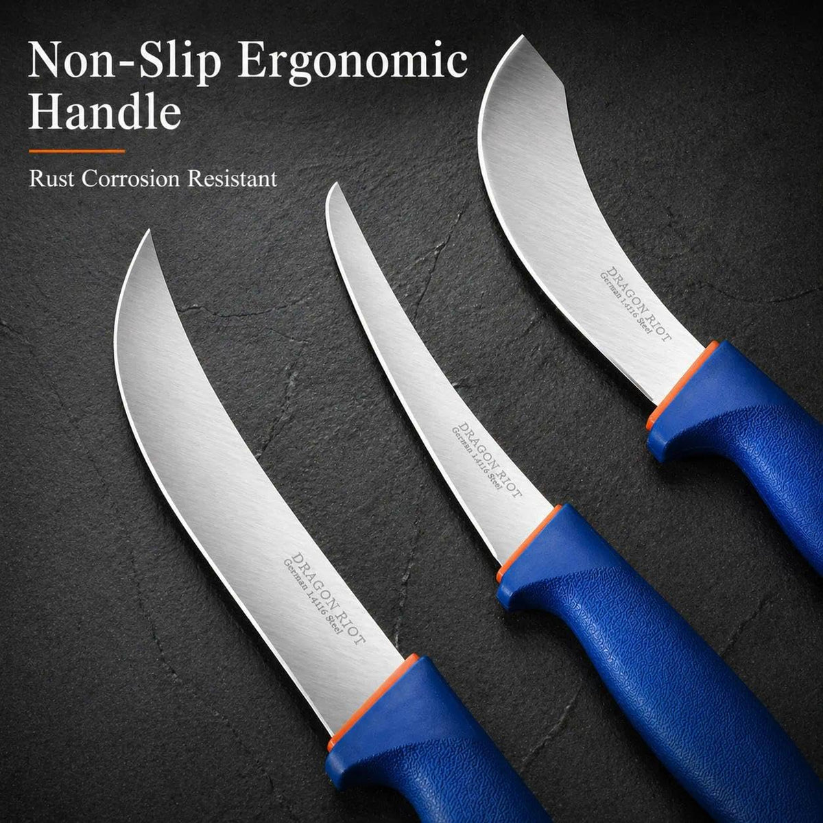 Dragon Riot 8-inch butcher knife designed for clean breaking.