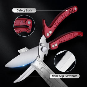 Dragon Riot heavy duty shears cutting chicken and turkey smoothly