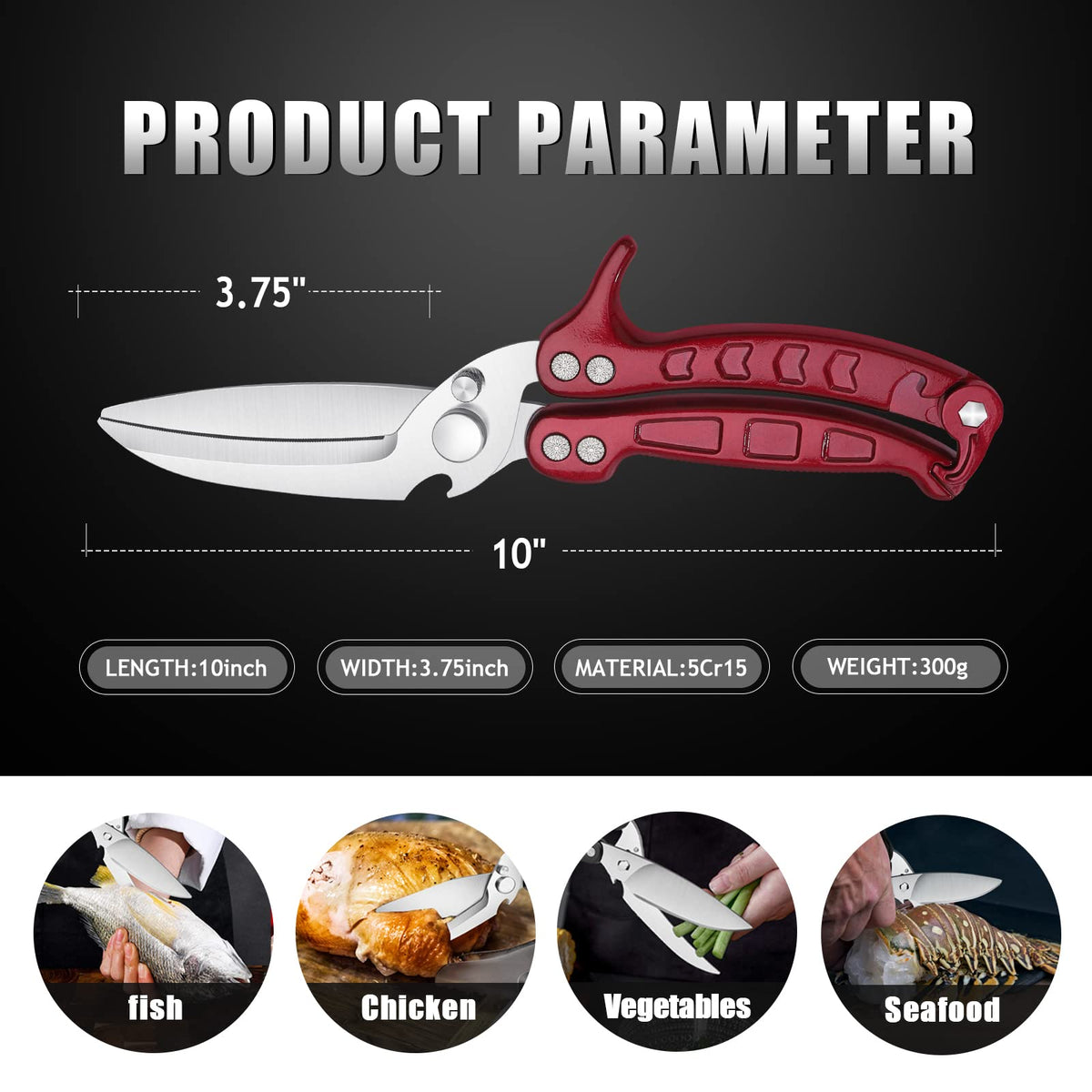 Dragon Riot poultry shears dishwasher safe and easy to clean