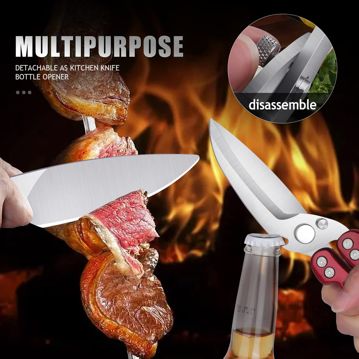 Dragon Riot multipurpose shears used for seafood cutting