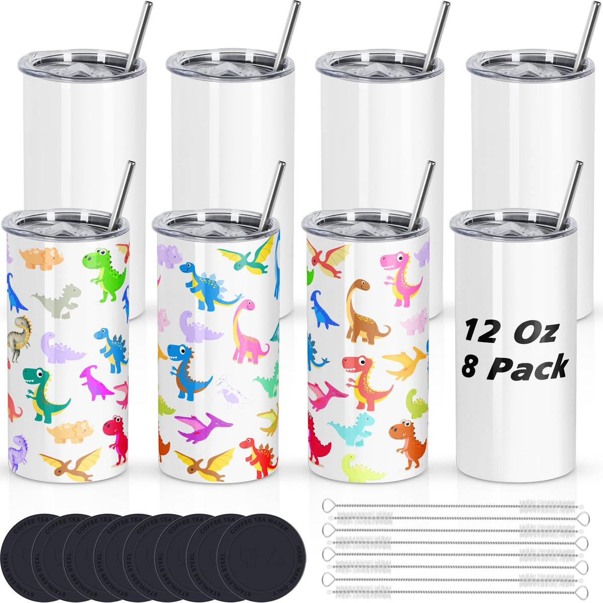 Draheri 12oz sublimation tumbler blank with premium coating for vivid, durable designs