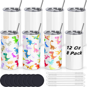 Draheri 12oz sublimation tumbler blank with premium coating for vivid, durable designs