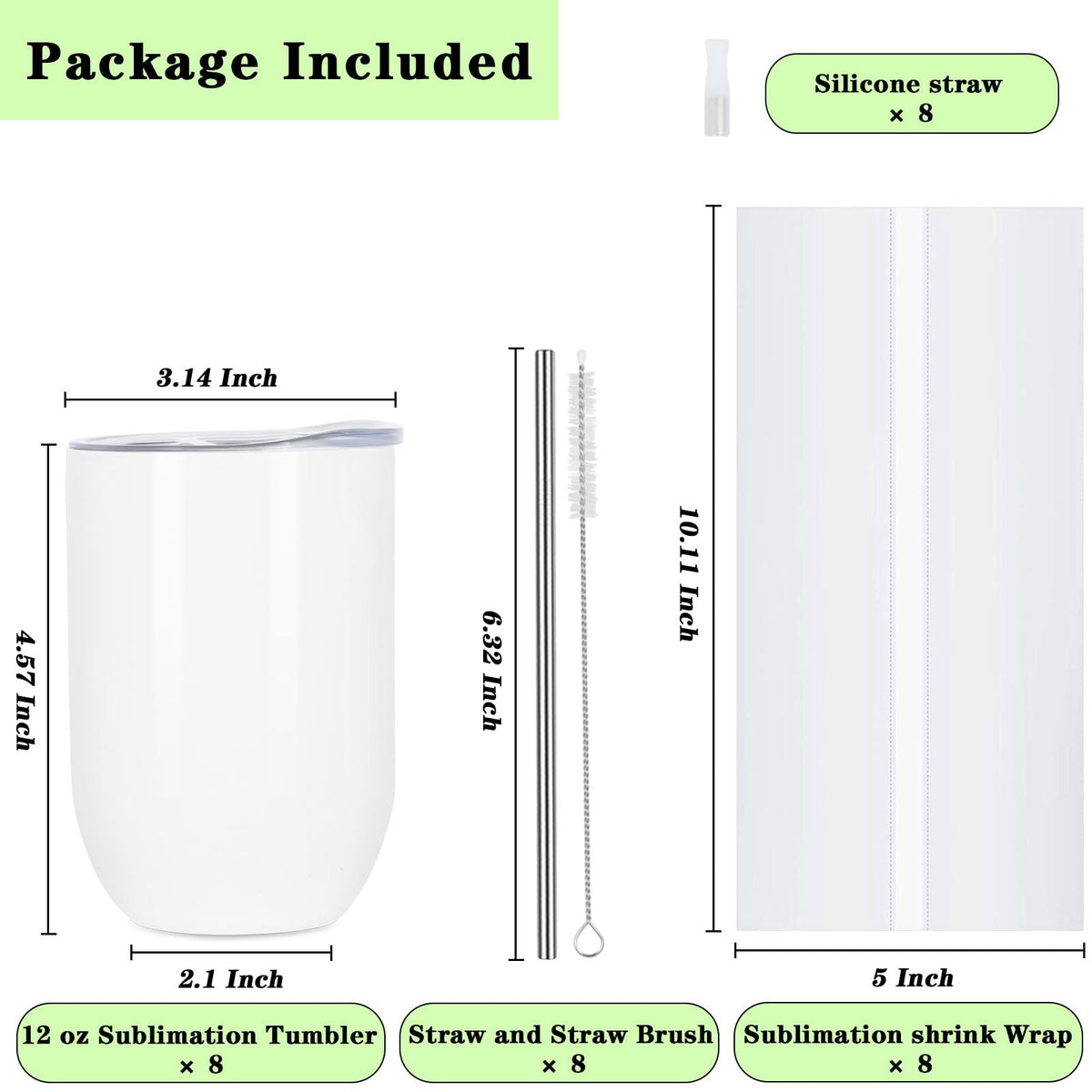Draheri 12oz sublimation tumbler packaging in gift-ready box