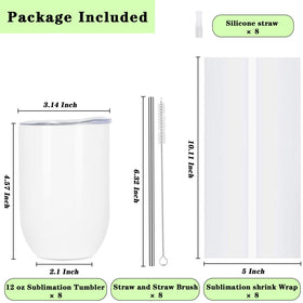 Draheri 12oz sublimation tumbler packaging in gift-ready box