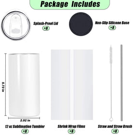 Draheri tumbler with straw and brush kit enabling easy on-the-go customization