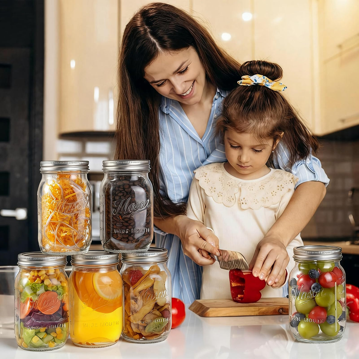 Dralaw jars arranged for kitchen organization and versatile use