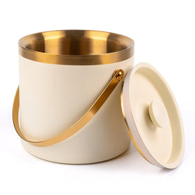 DRAMNYO 3L beige-white ice bucket on party table keeps ice cold
