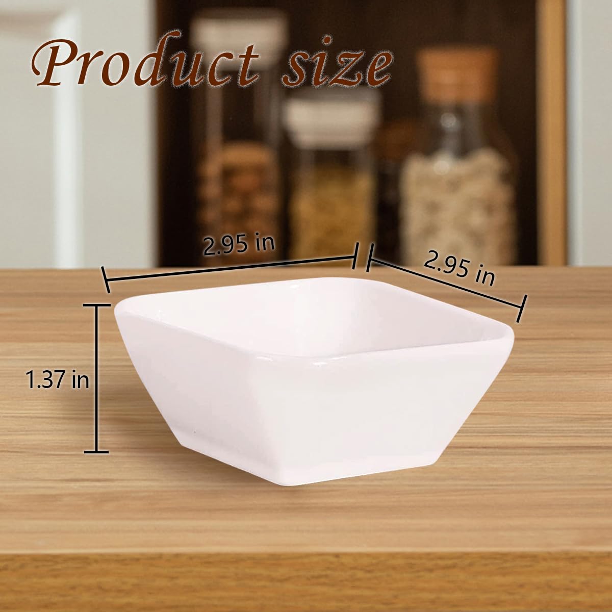 DRAONGYE dipping bowls with square bottoms stay stable.