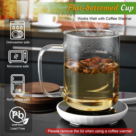 DRASTAR acacia wood lid mug keeps beverages warm and prevents spills.
