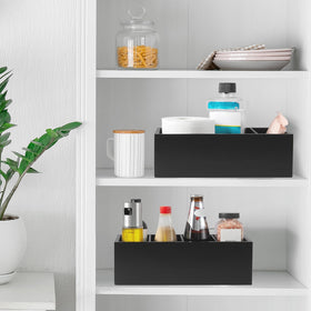DraStar compact kitchen organizer in small shelves to maximize space.