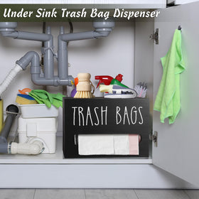DRASTAR stylish trash bag organizer blends with modern kitchens.