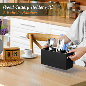 DRASTAR tabletop cutlery organizer with removable dividers for easy reconfiguration