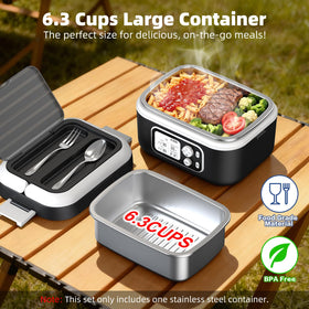 Dravel self-heating lunchbox with 24,000mAh battery for cordless warmth.