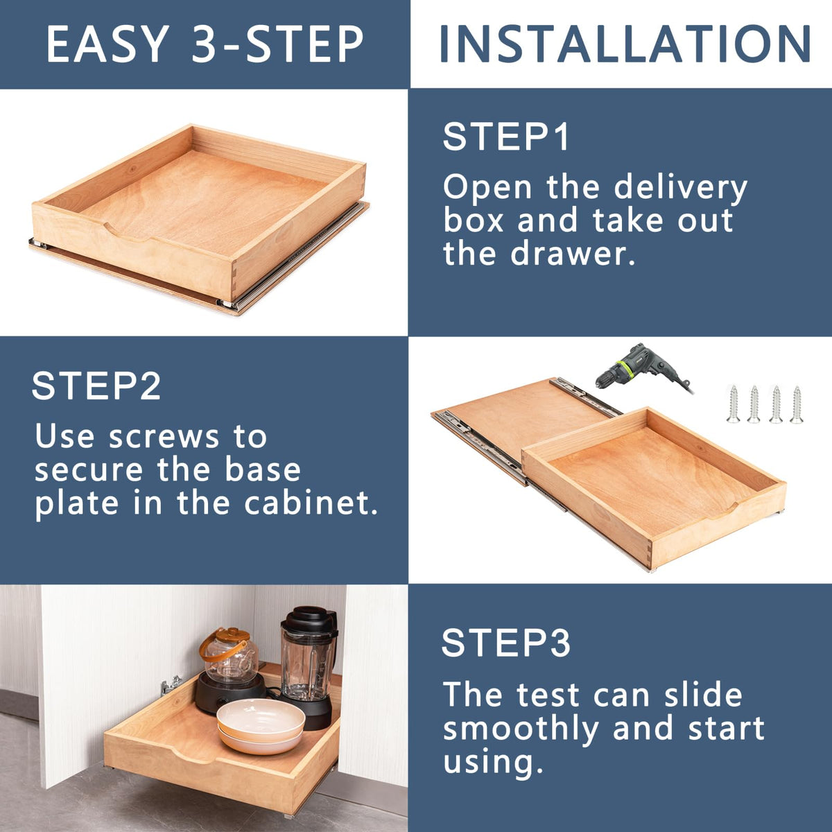 Draworia width options 12-23 inches enable flexible cabinet alignment