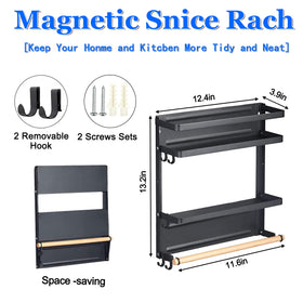 Dr.BeTree kitchen shelf sticks firmly to metal surfaces.