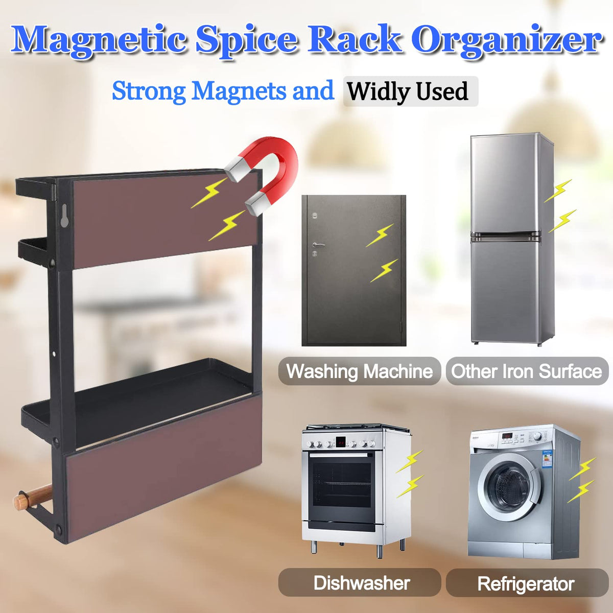 Dr.BeTree spice rack holds jars securely without wobble.