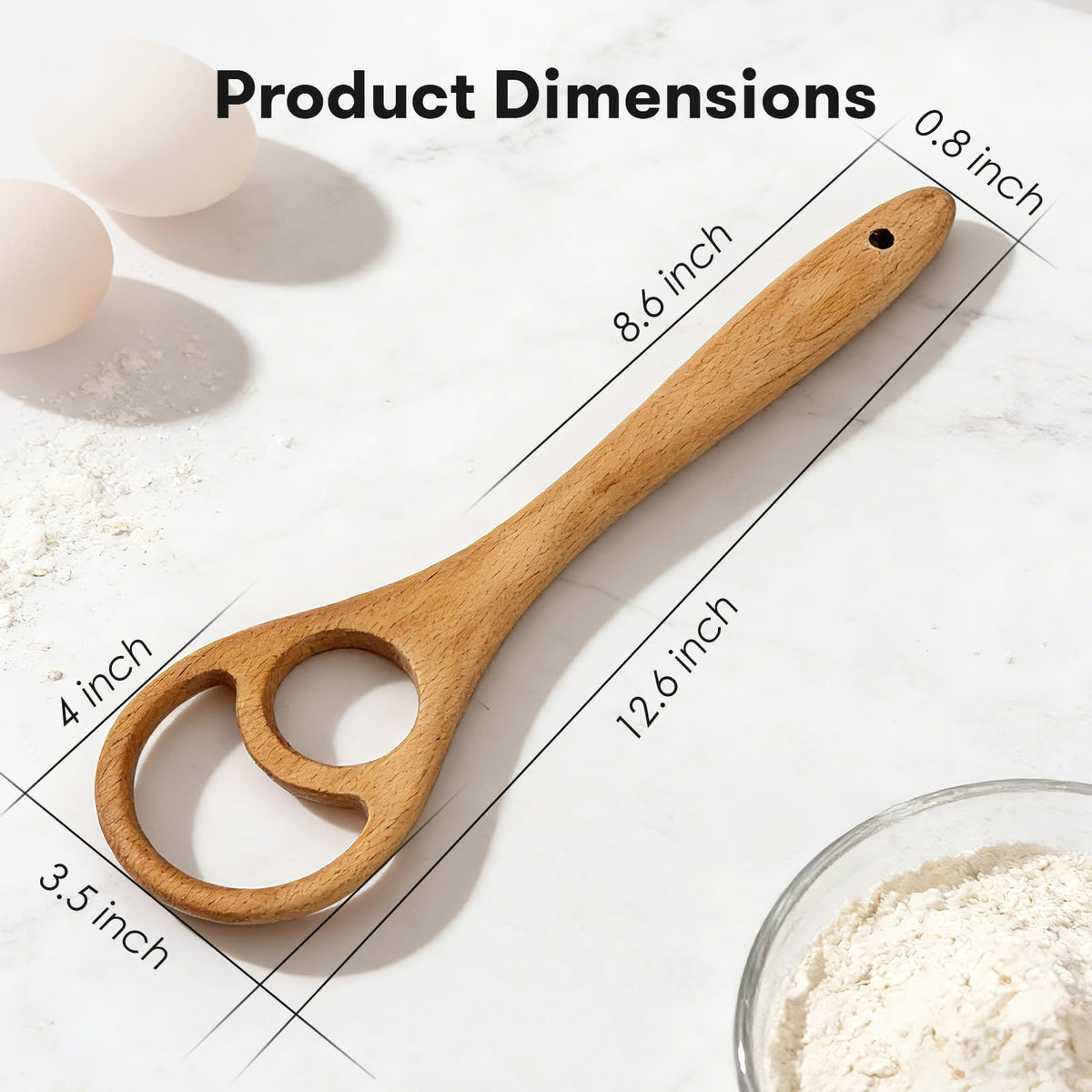 Drcomtruing wooden whisk makes a thoughtful gift for bakers.