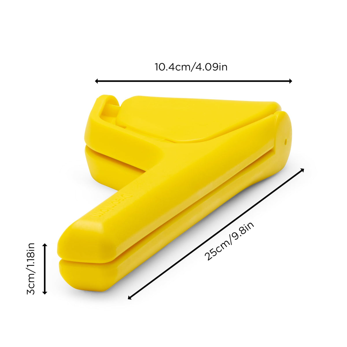 Dreamfarm Original Lemon Fluicer folded-flat shows a slim profile ideal for drawers.