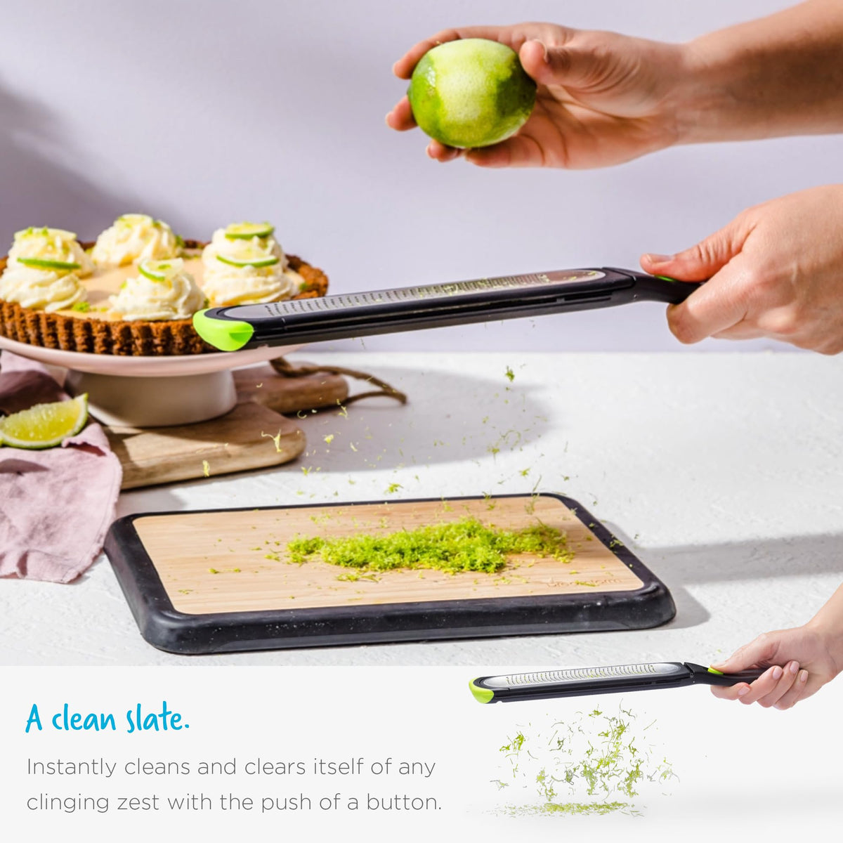 Dreamfarm Ozest yields fluffy zest for delicate toppings.