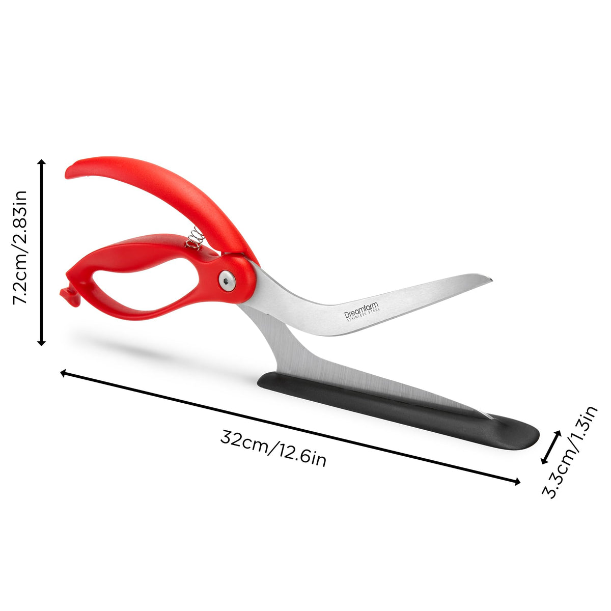 Dreamfarm Scizza safety lock kept securely for storage