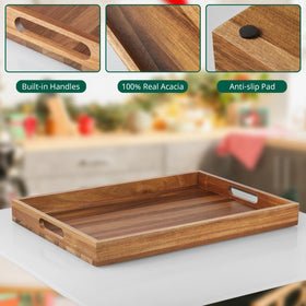 DreamKey decorative rectangular tray adds elegance to living rooms and entryways.