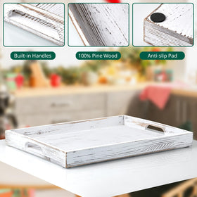 DreamKey dinner-on-coffee-table tray keeps drinks organized for gatherings.
