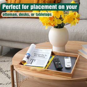 DreamKey large wooden tray supports breakfast in bed with stable, easy-to-clean surface.