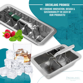 Dreiklang be smart retro-design ice tray with lever for fast release