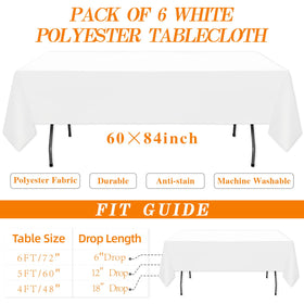 DRESSMAKER tablecloth with wrinkle-resistant finish keeps surfaces neat.