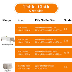 DRESSMAKER tablecloth on a 6ft table with a graceful event-ready drape.