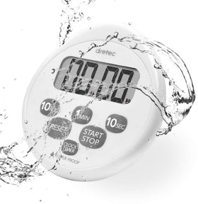 Dretec digital timer shower front view showing compact design for precise timing