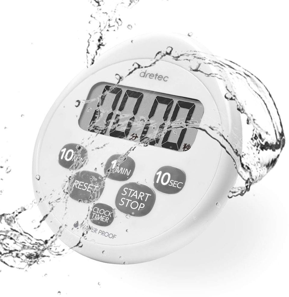 Dretec digital timer shower front view showing compact design for precise timing