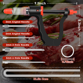 Dreyoo injector angled 3mm needle targeting thick cuts for depth.